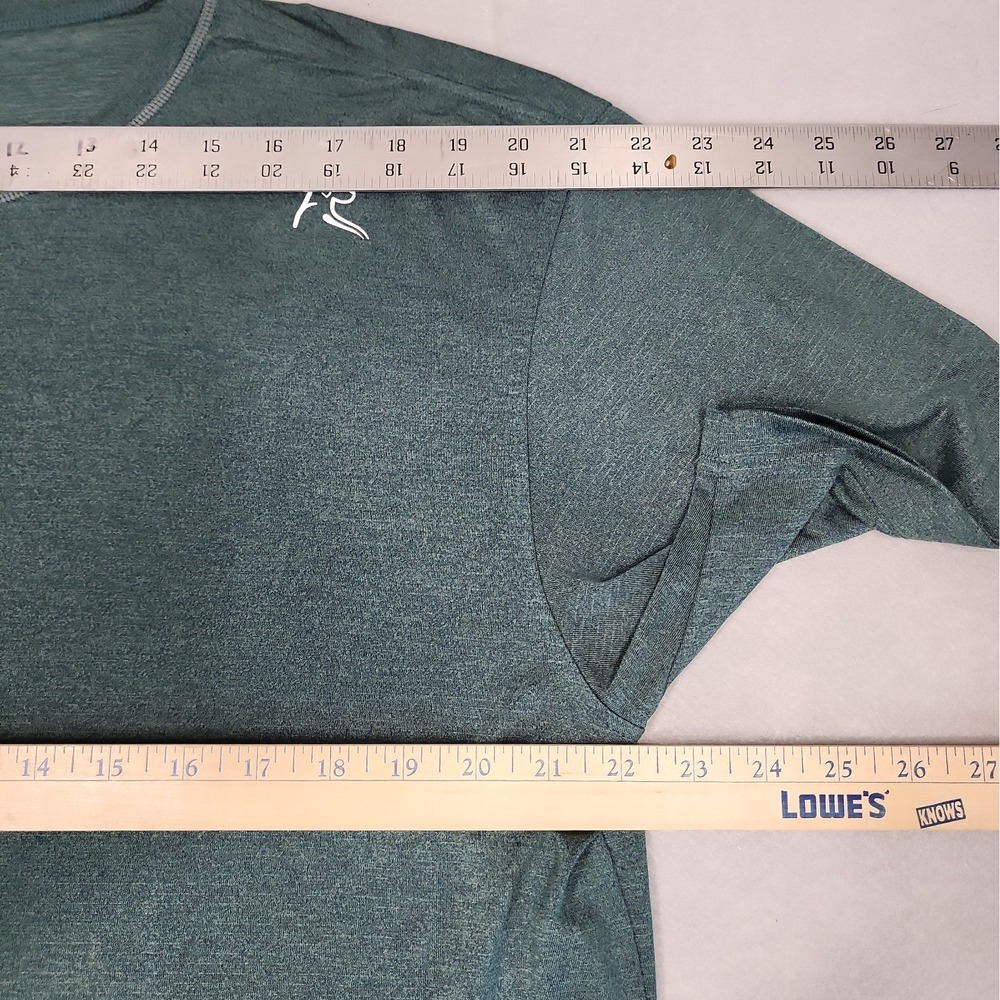 Rhoback Green Tshirt Lg Athletic Performance Golf Short Sleeve Stretch Solid - Picture 7 of 10